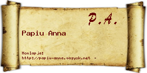 Papiu Anna névjegykártya
